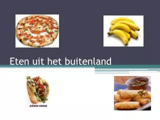 eten uit het buitenland