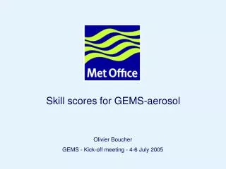 Skill scores for GEMS-aerosol