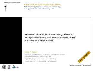 Innovation Dynamics as Co-evolutionary Processes:
