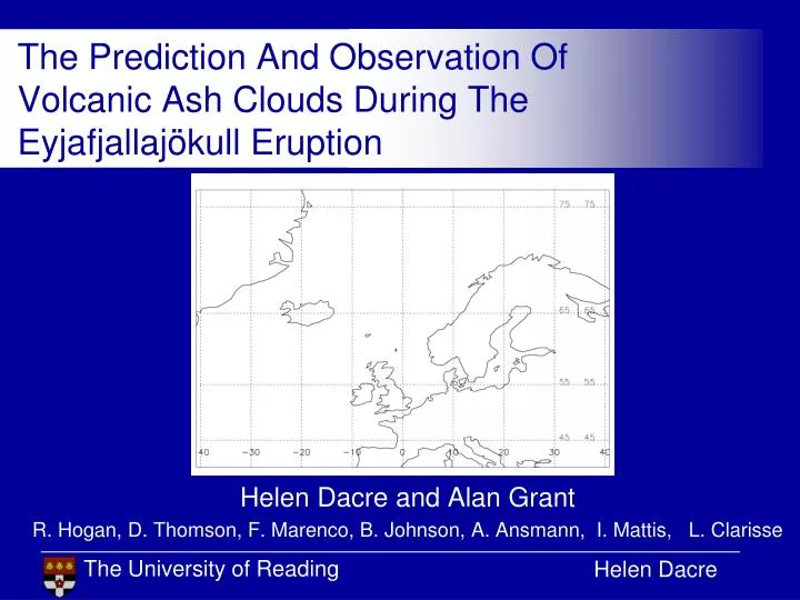 the prediction and observation of volcanic ash clouds during the eyjafjallaj kull eruption