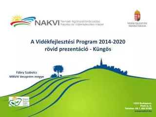 a vid kfejleszt si program 2014 2020 r vid prezent ci k ng s