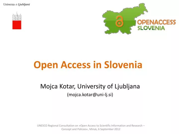open access in slovenia