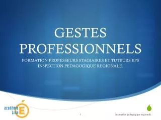 gestes professionnels