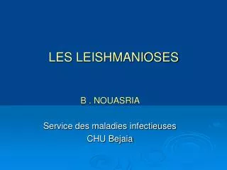 les leishmanioses