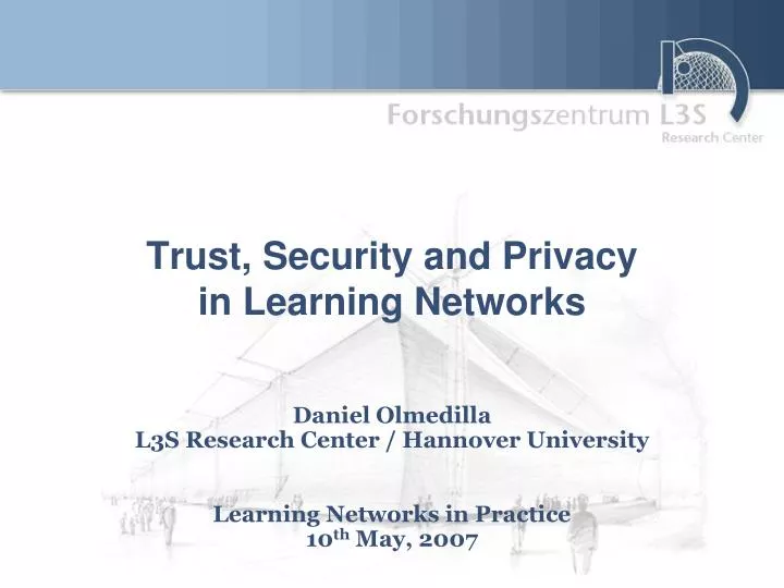 trust security and privacy in learning networks