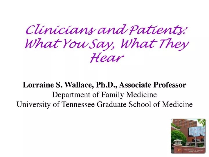 clinicians and patients what you say what they hear