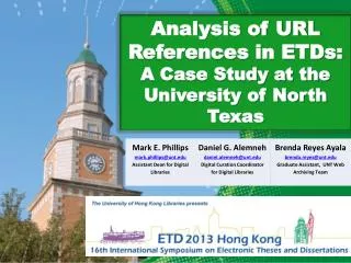 Analysis of URL References in ETDs: A Case Study at the University of North Texas