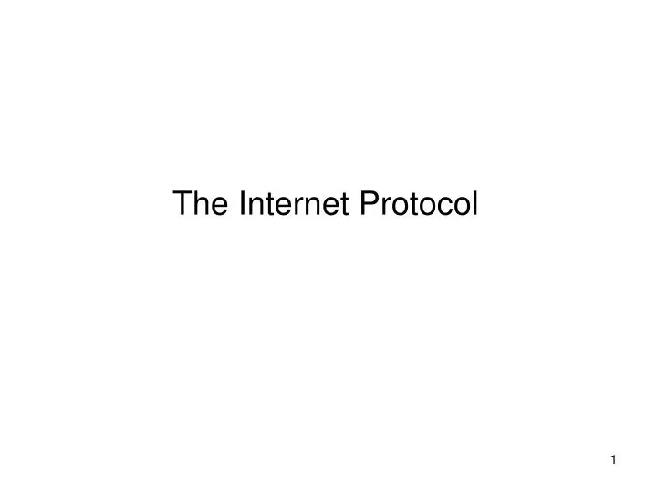 the internet protocol