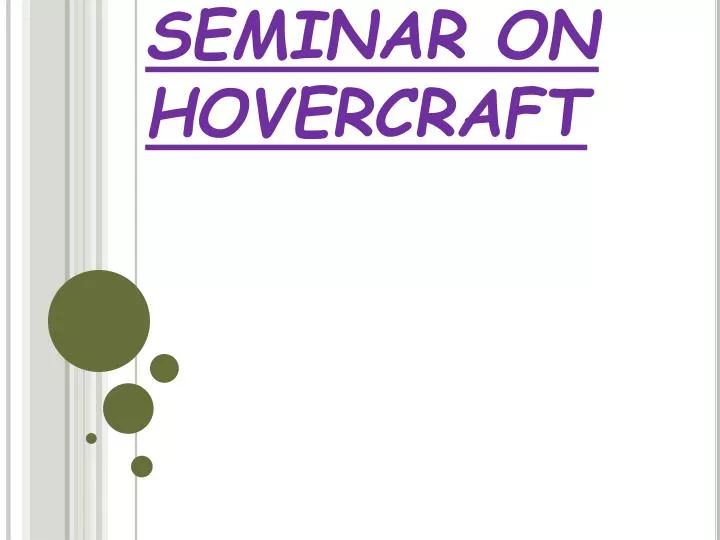 seminar on hovercraft