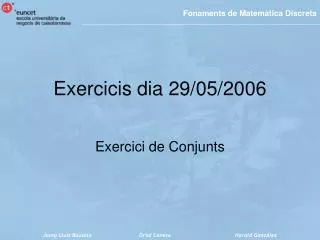 exercicis dia 29 05 2006