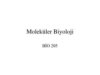molek ler biyoloji