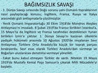 ba imsizlik sava i