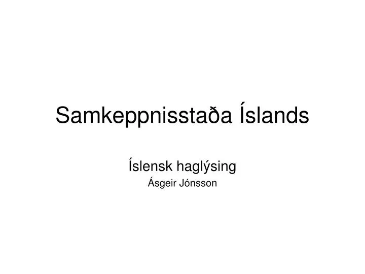 samkeppnissta a slands