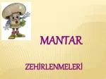 MANTAR ZEHİRLENMELERİ - slide 1
