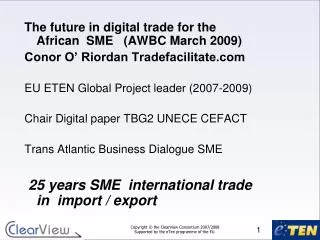 The future in digital trade for the African SME (AWBC March 2009)