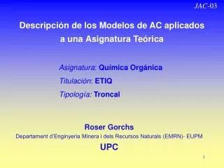 descripci n de los modelos de ac aplicados a una asignatura te rica