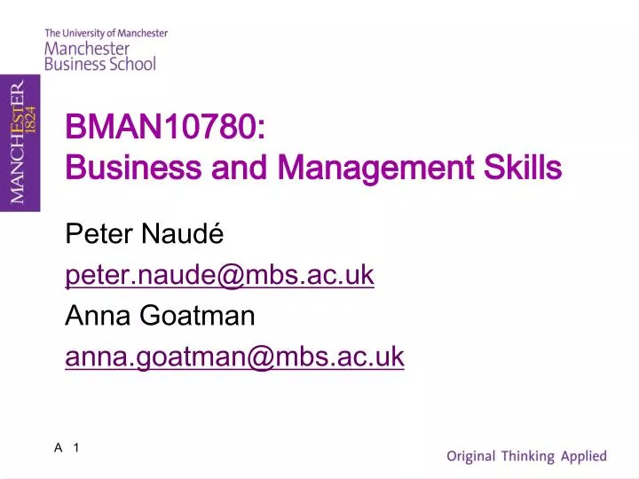 bman10780 business and management skills