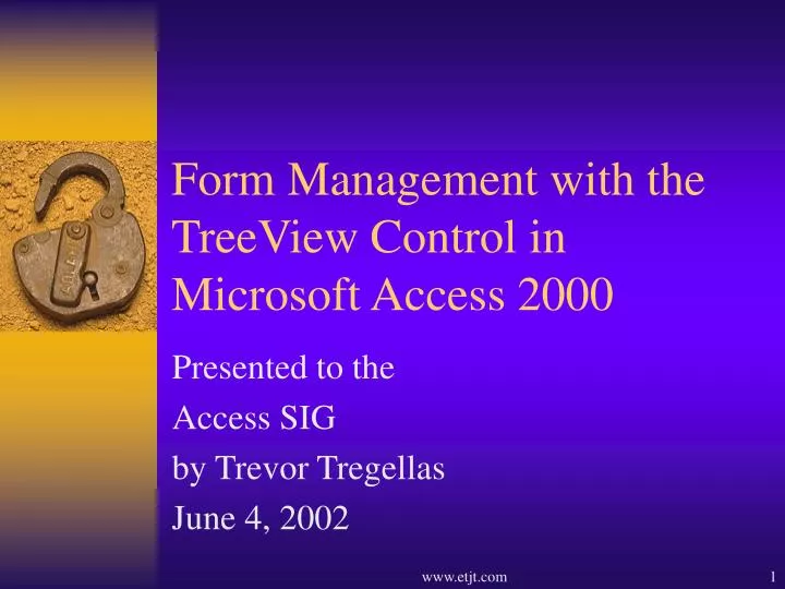 form management with the treeview control in microsoft access 2000