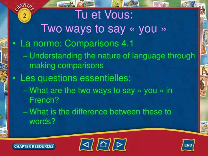 tu et vous two ways to say you