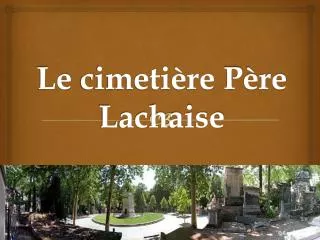 le cimeti re p re lachaise