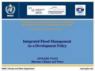 WMO: Climate and Water Department