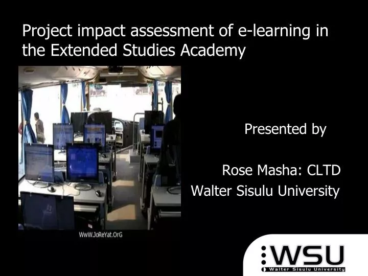 project impact assessment of e learning in the extended studies academy