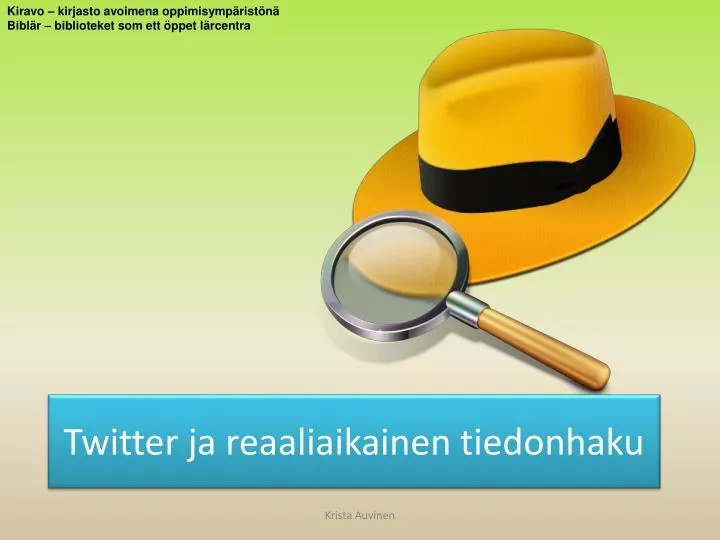 twitter ja reaaliaikainen tiedonhaku