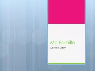 ma famille