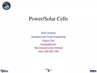Power/Solar Cells