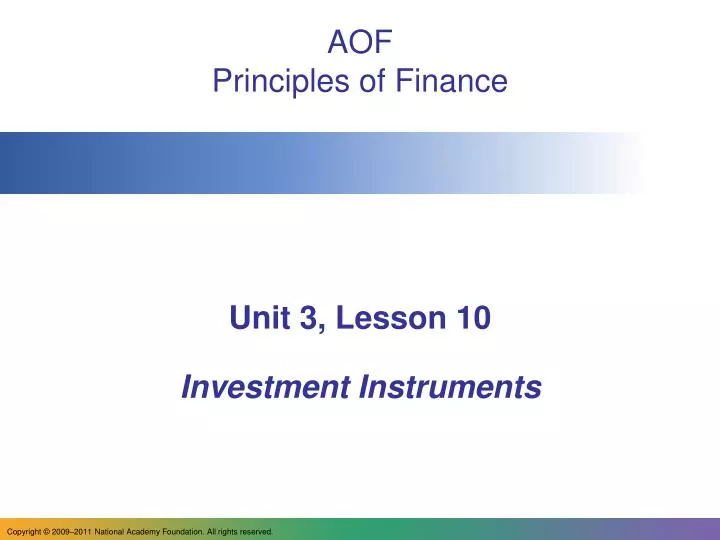 aof principles of finance