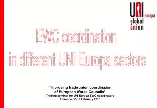 EWC coordination in different UNI Europa sectors