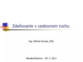 zda ovanie v cestovnom ruchu