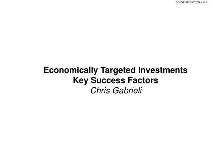 economically targeted investments key success factors chris gabrieli