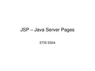 jsp java server pages