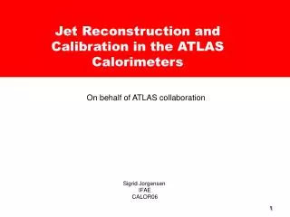 Jet Reconstruction and Calibration in the ATLAS Calorimeters