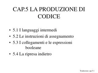 cap 5 la produzione di codice