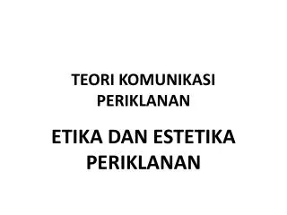 teori komunikasi periklanan