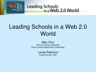 Leading Schools in a Web 2.0 World