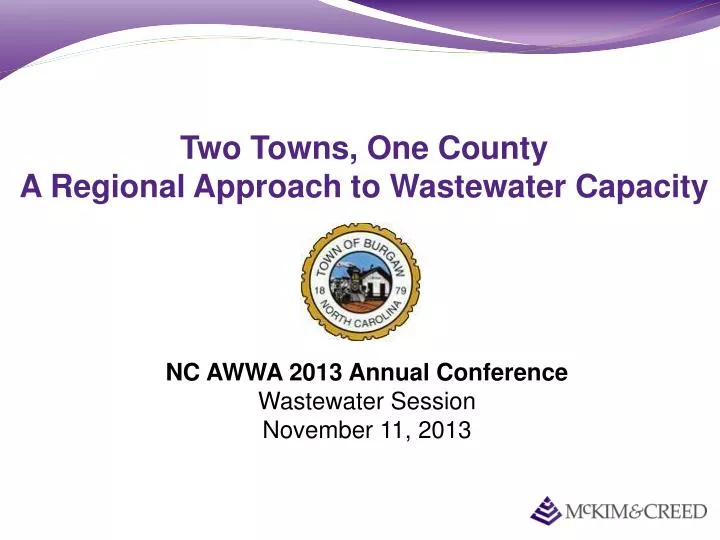two towns one county a regional approach to wastewater capacity