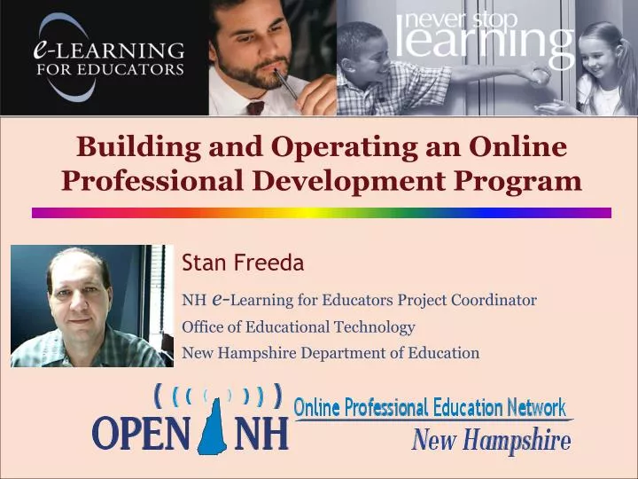 building and operating an online professional development program