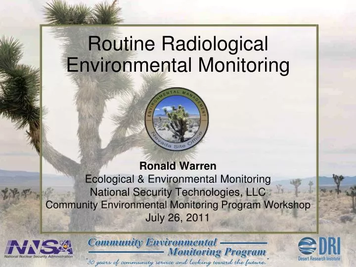 routine radiological environmental monitoring