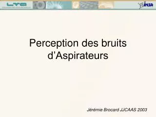 perception des bruits d aspirateurs