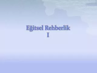 e itsel rehberlik i