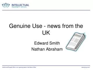 Genuine Use - news from the UK