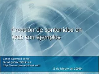 creaci n de contenidos en web con ejemplos