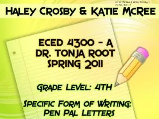 Katie McRee &amp; Haley Crosby 1 ECED 4300 - A
