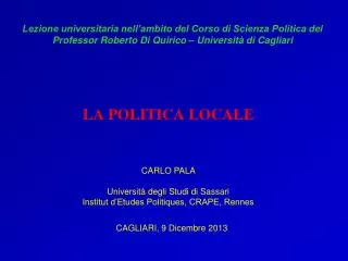 la politica locale