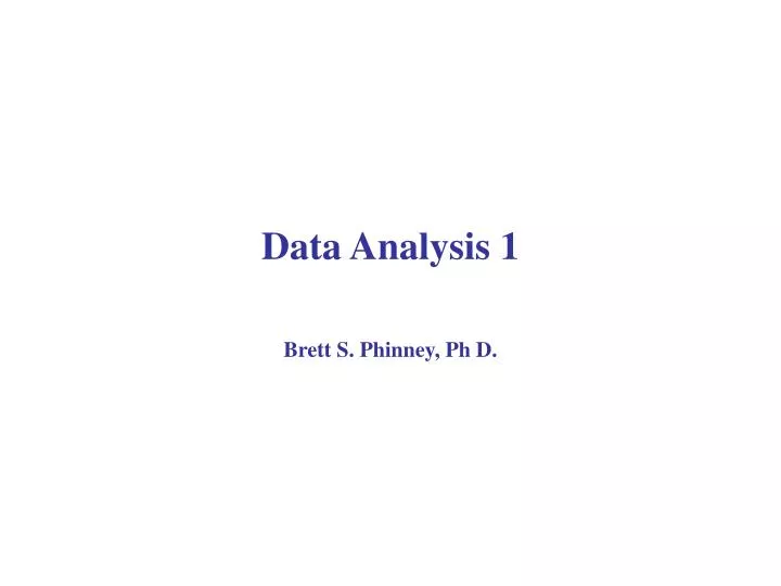 data analysis 1