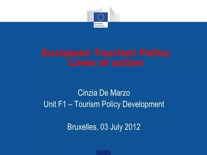 european tourism policy lines of action