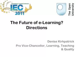 The Future of e-Learning? Directions